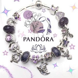Authentic Pandora Bracelet With x2 Pandora Brand Beads ‘Fairies & Unicorns’